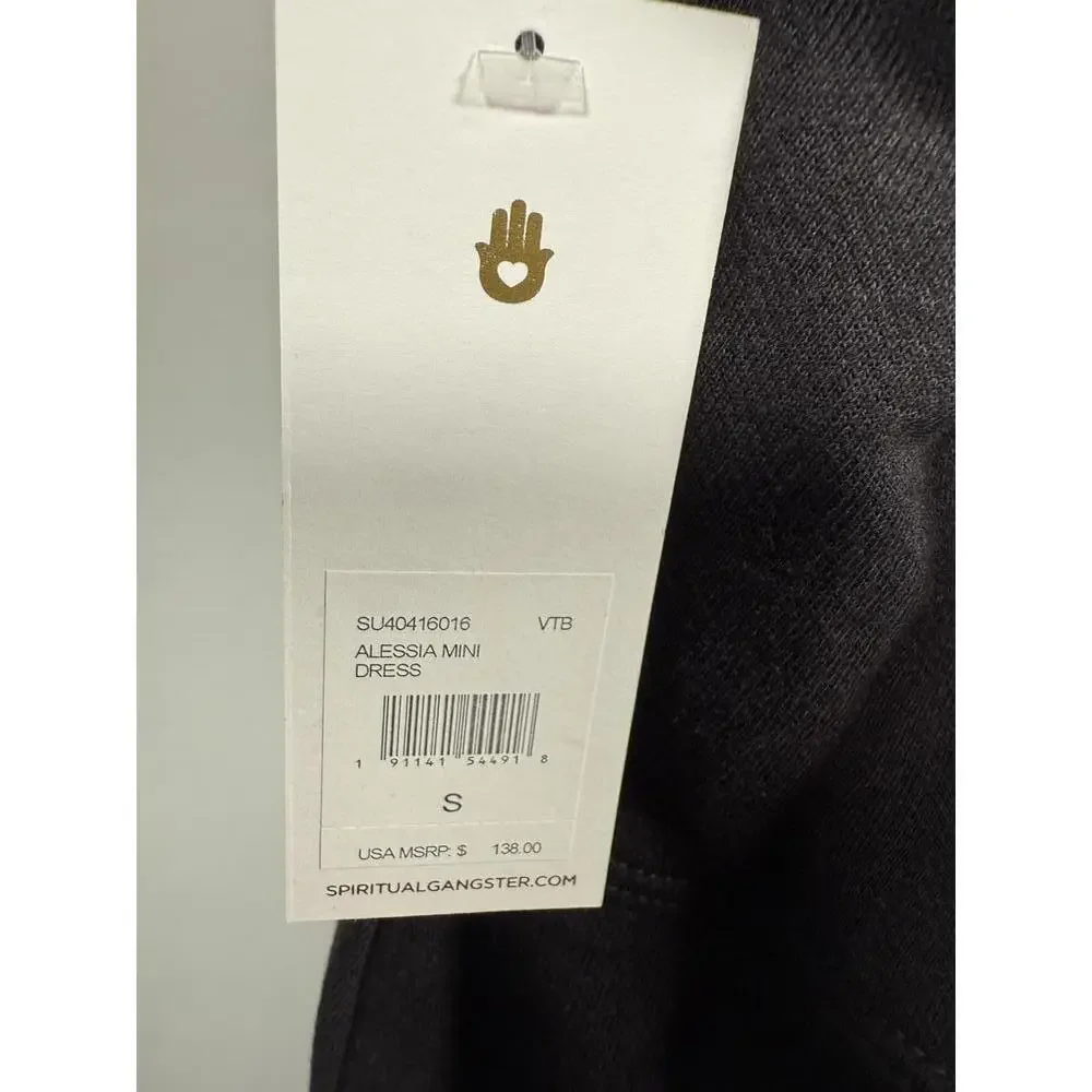 Spiritual Gangster Women's Alessia Mini Dress Black - S - Picture 6 of 7